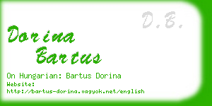 dorina bartus business card